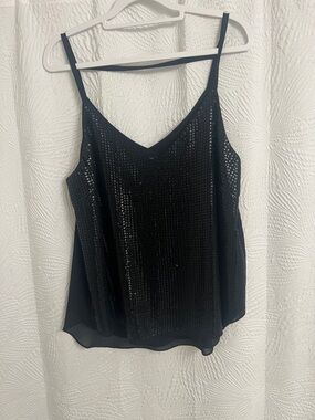 Portmans Black Sequin V-Neck Cami